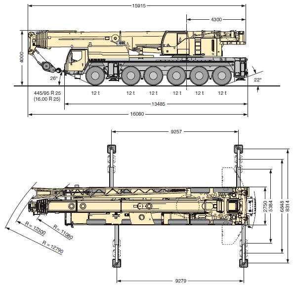 ������ ���������  Liebherr LTM 1150